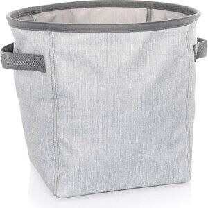 New - Thirty-One Mini Storage Bin - Light Grey Crosshatch